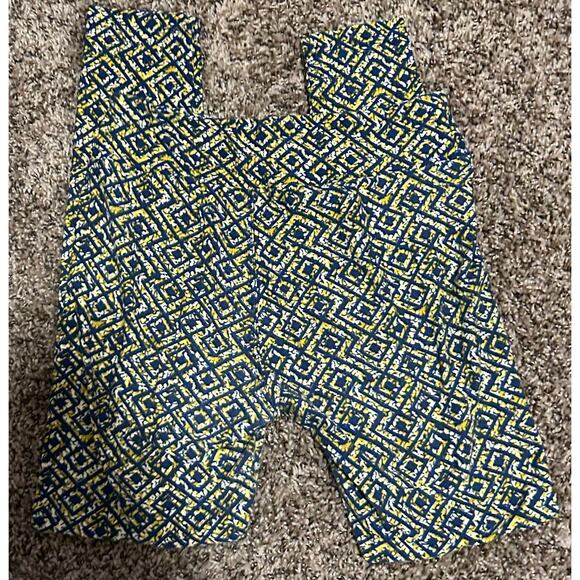 LuLaRoe Yellow and Navy-Blue Triangular Pattern Leggings One Size (2-10) - Picture 3 of 3